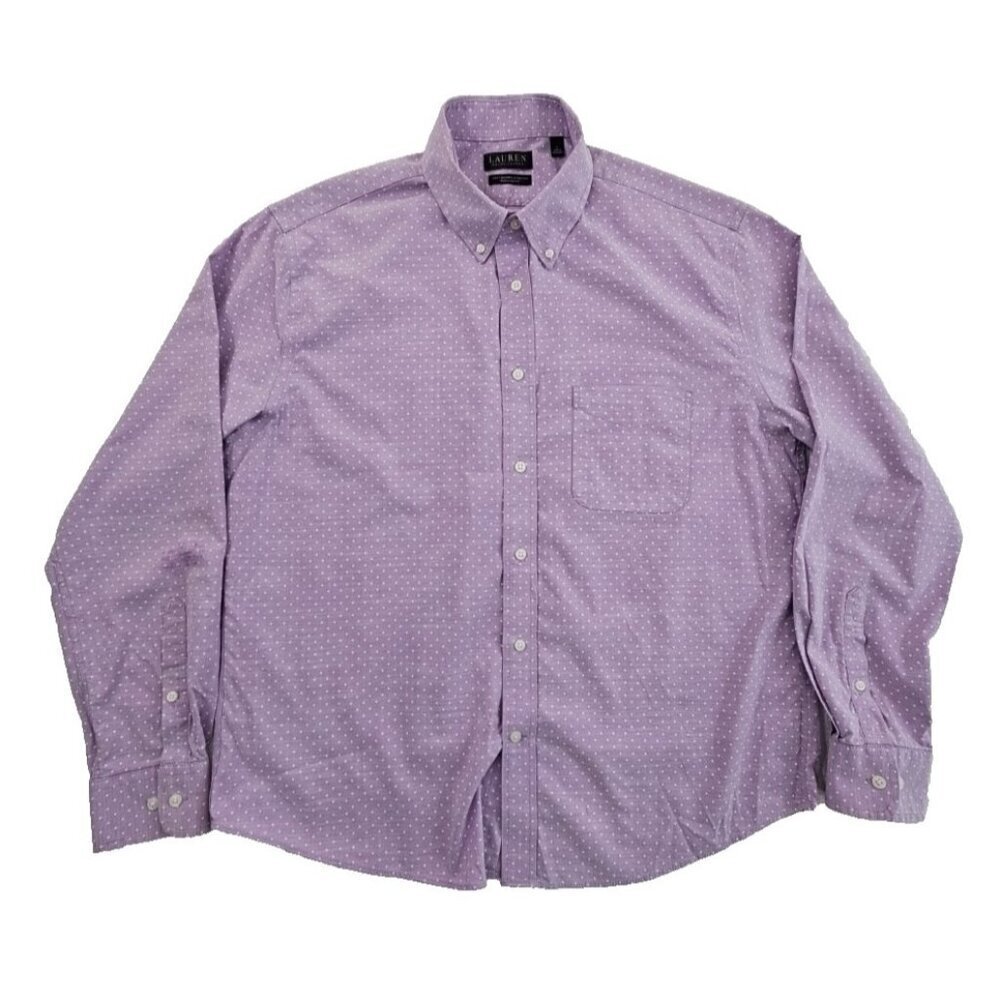 Lauren Ralph Lauren Black Label Shirt Men's L Soft Washed‎ Stretch Regular Fit